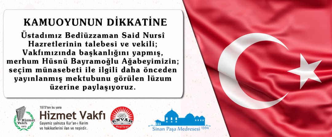 KAMUOYUNUN DİKKATİNE